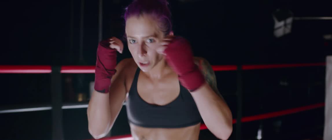 Woman Boxer Training