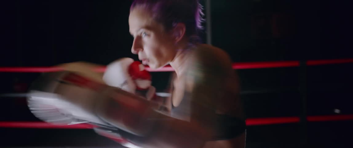Woman Boxer Training