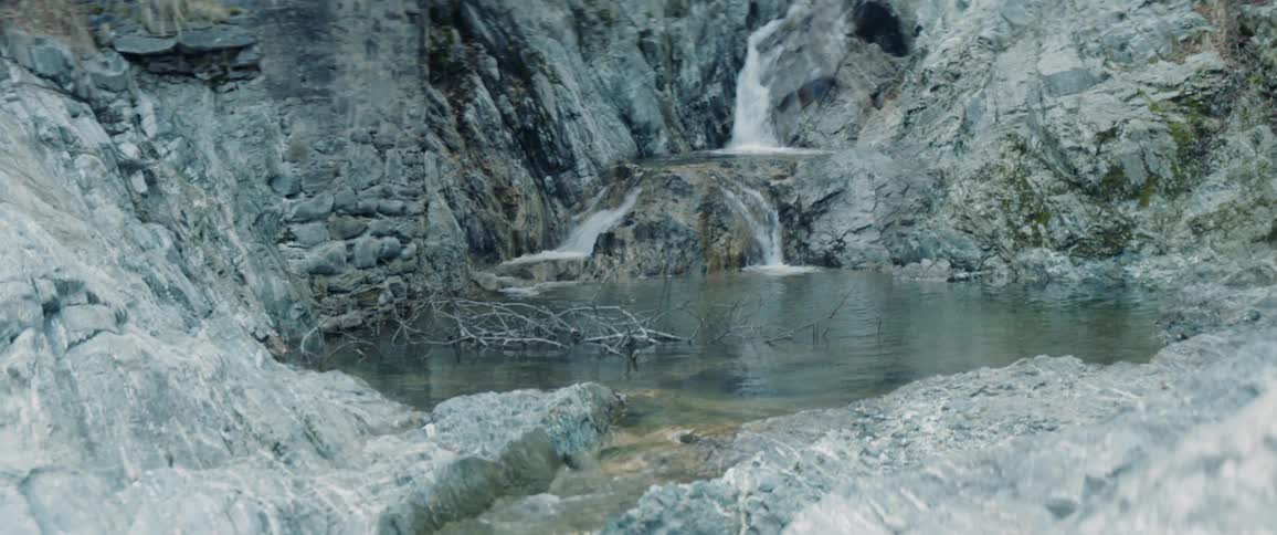 Small waterfall in the mountains