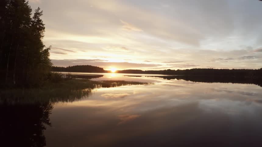 A lake at dawn