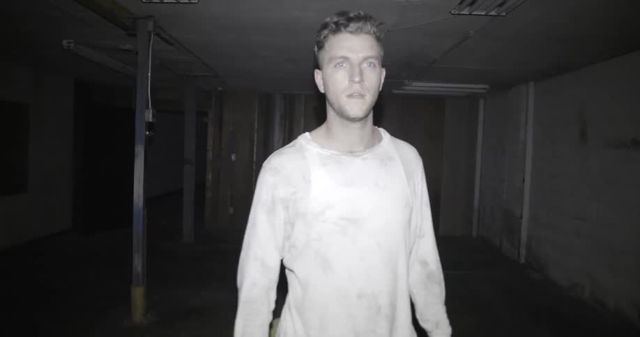 Man standing in a basement