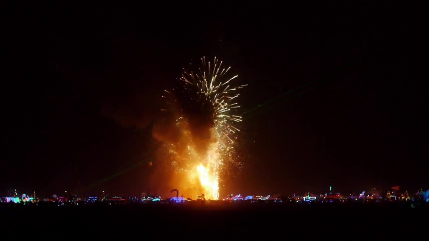Fireworks exploding in the night sky