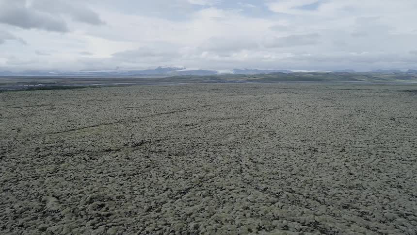 Large field sits under an overcast sky