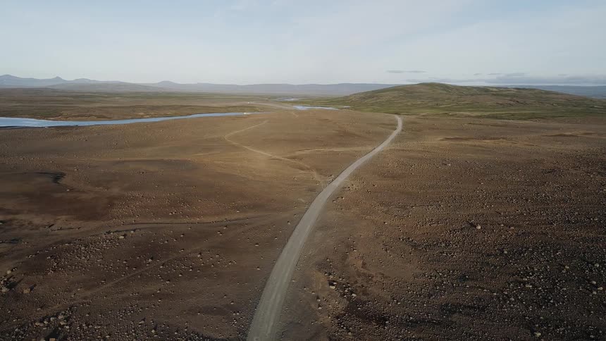 Long desolate country road