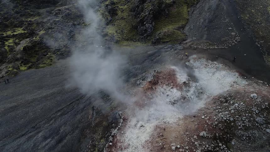 Fog rising off mountains