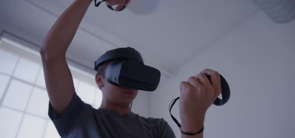 Boy In Vr Headset