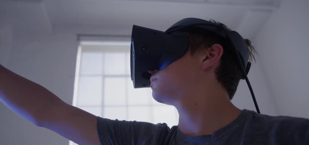 Boy In Vr Headset