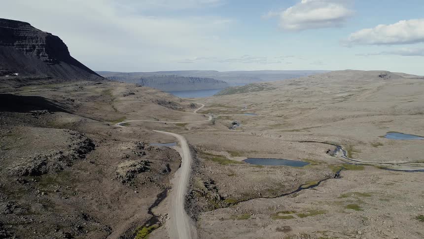 Dirt and sparse water covers the open plains