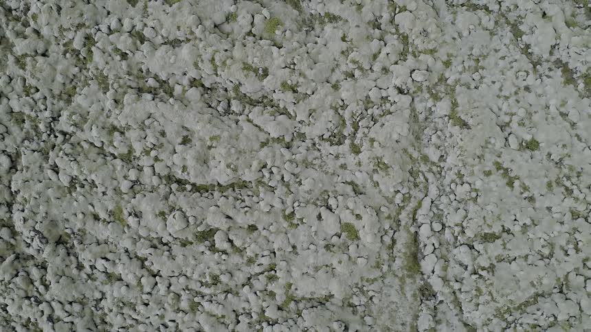 Large flat land with rocks and grass
