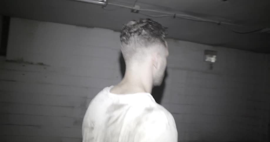 Man Alone In A Warehouse