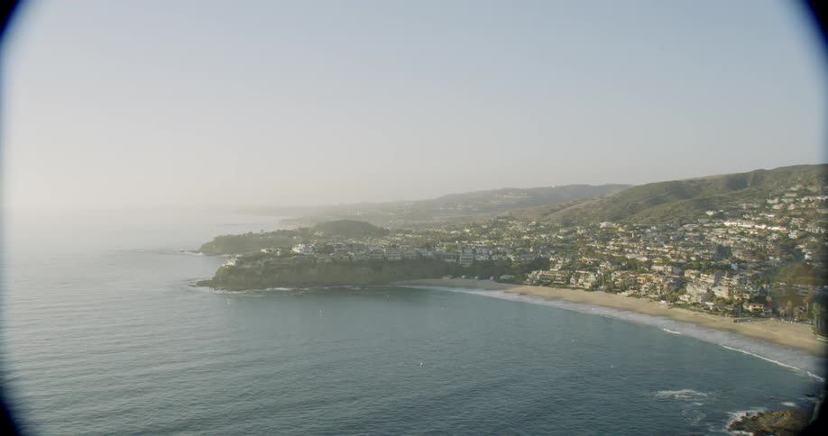 The fog is covering the coast line