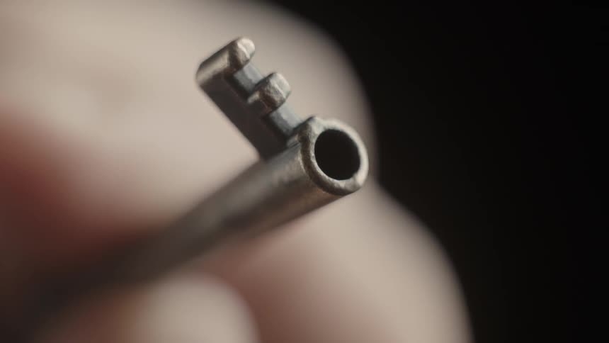 Person holding a skeleton key