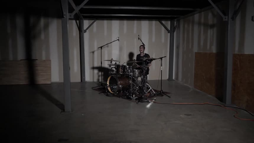 Drummer In Studio