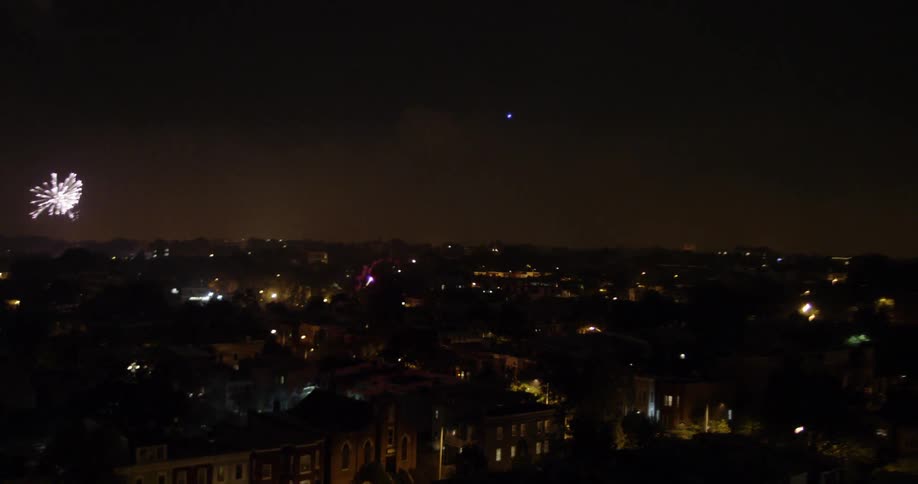 Fireworks are shot into the sky