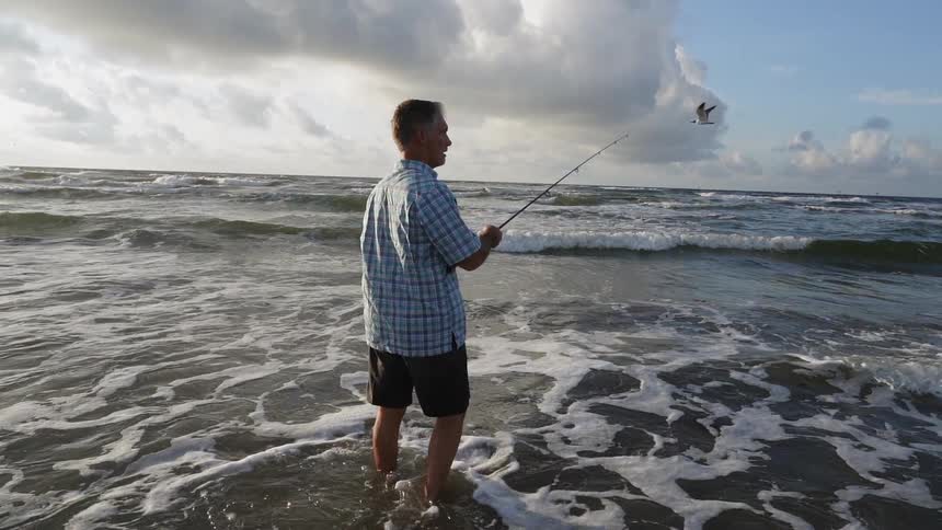 Coastal Fishing And Surfing