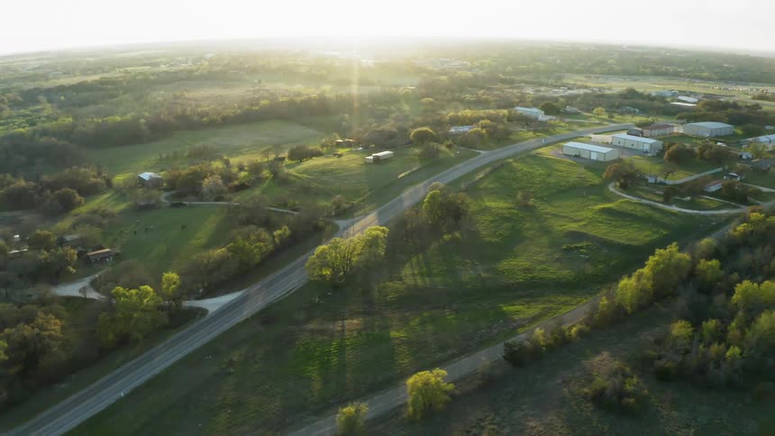 Sun is rising in the country