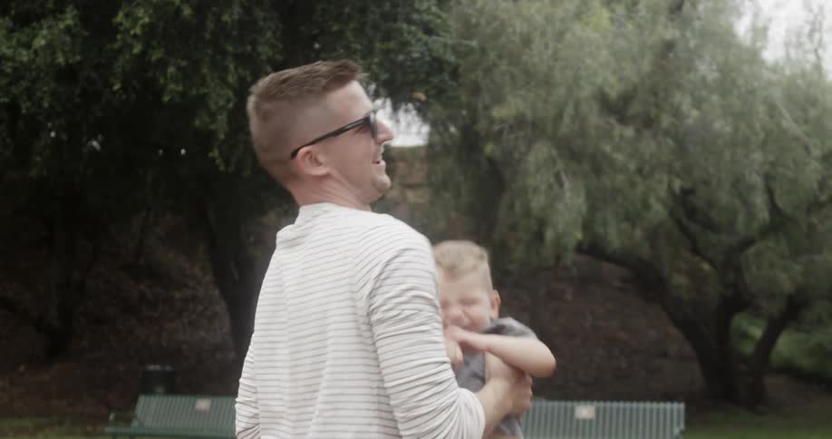 Father playing with his son