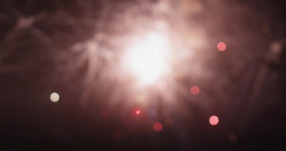 Fireworks explode in the night sky
