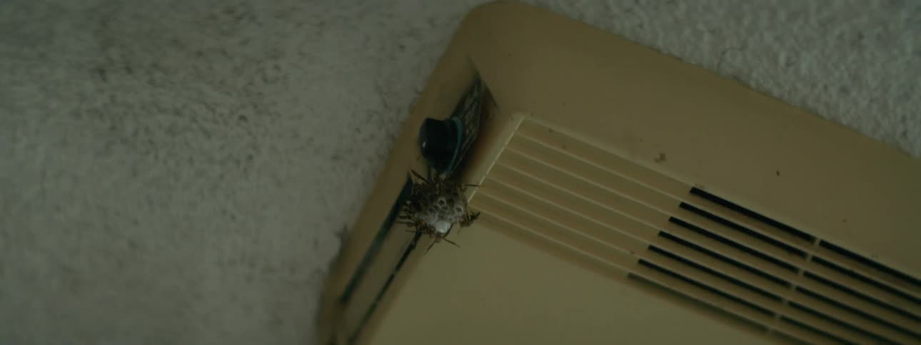 A small object tied to a radiator