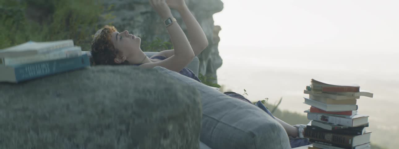 Teen On Couch In Nature