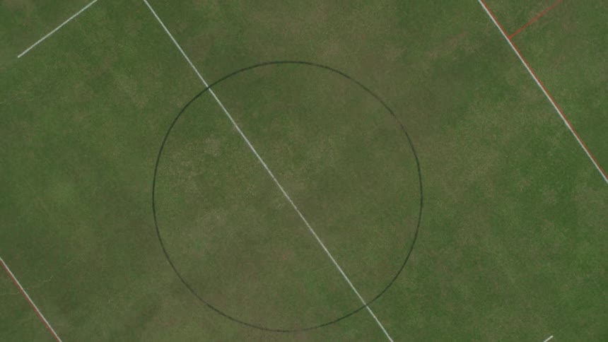 Lines mark an athletic field