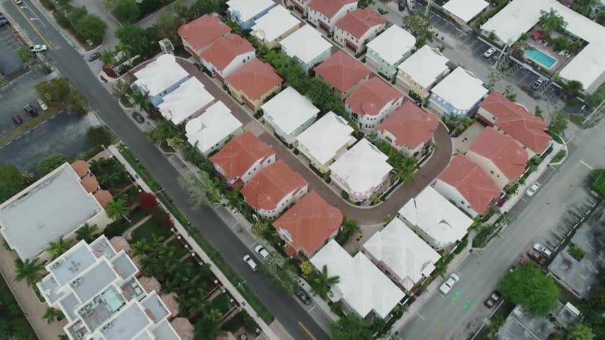 The houses are close together