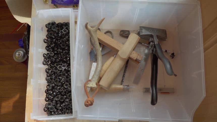 The boxes are full of tools and fasteners