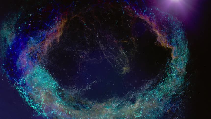 The colors swirl in a circle
