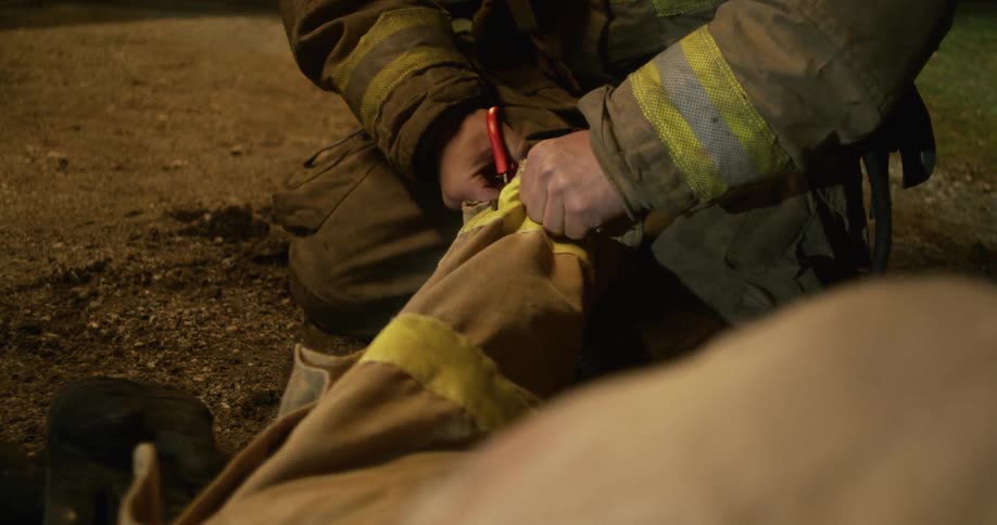 Firefighters Receiving Medical Attention