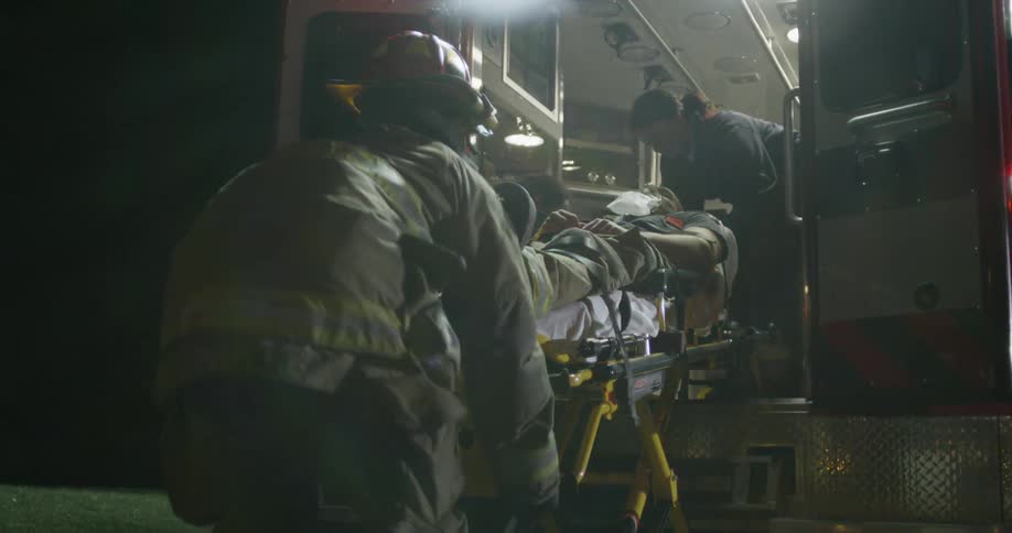 Firefighters Receiving Medical Attention