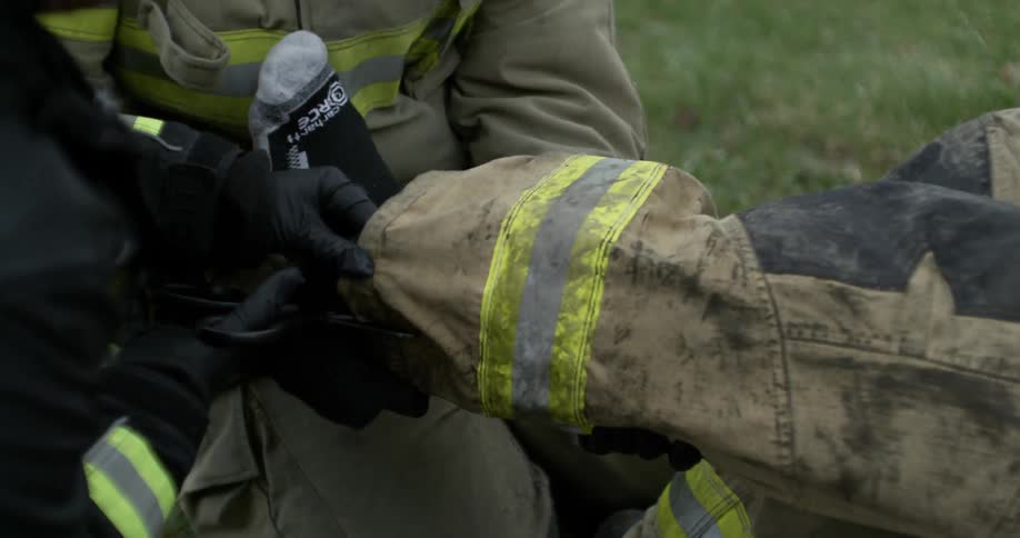 Firefighters Receiving Medical Attention
