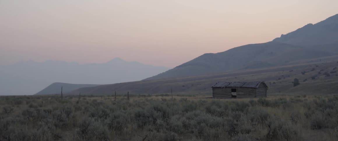 Single building sits in a field