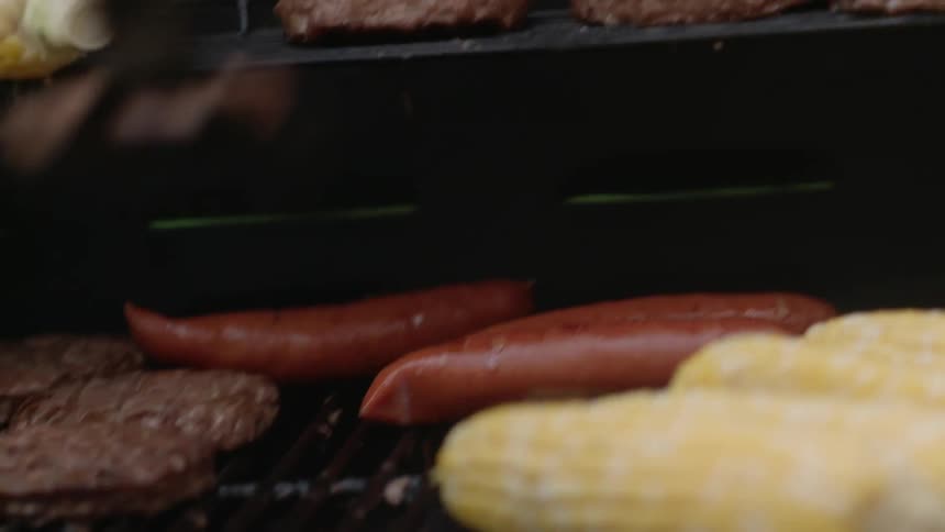 Food is being grilled