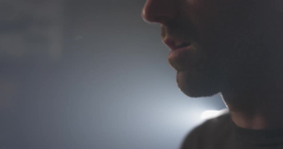 A man plays on the drum set