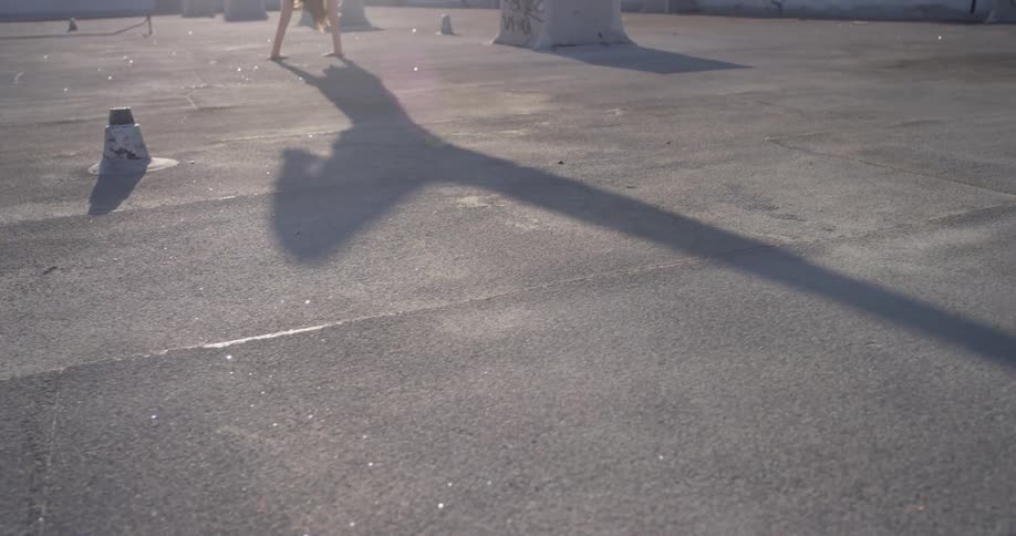 Hip Hop Dancer On Rooftop