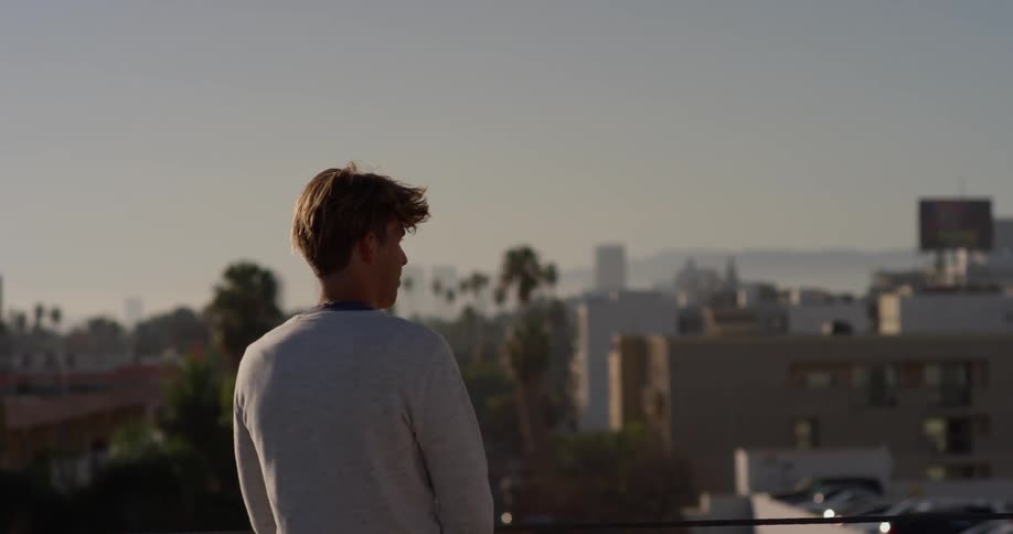 Man Skateboarding Around Los Angeles