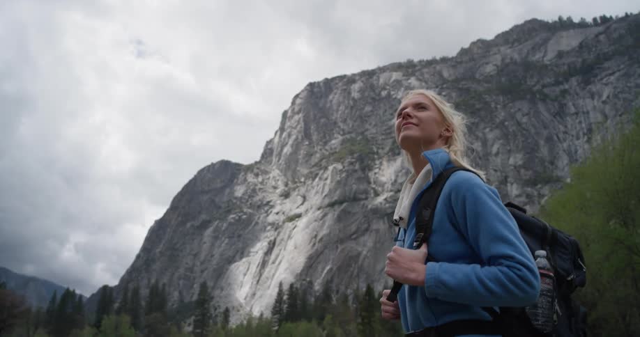 Woman Hiking In Nature