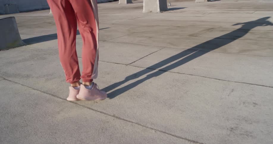 Hip Hop Dancer On Rooftop