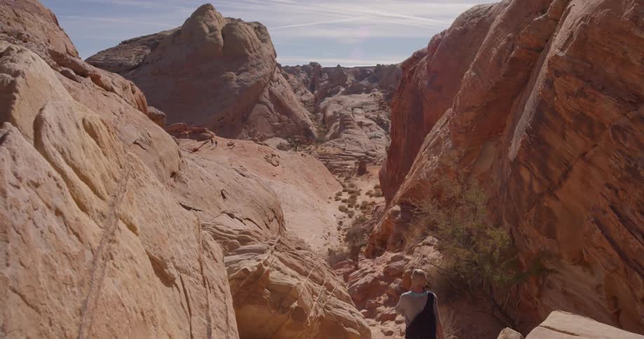Woman Exercising In The Desert