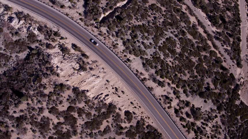 A car is driven on a remote road