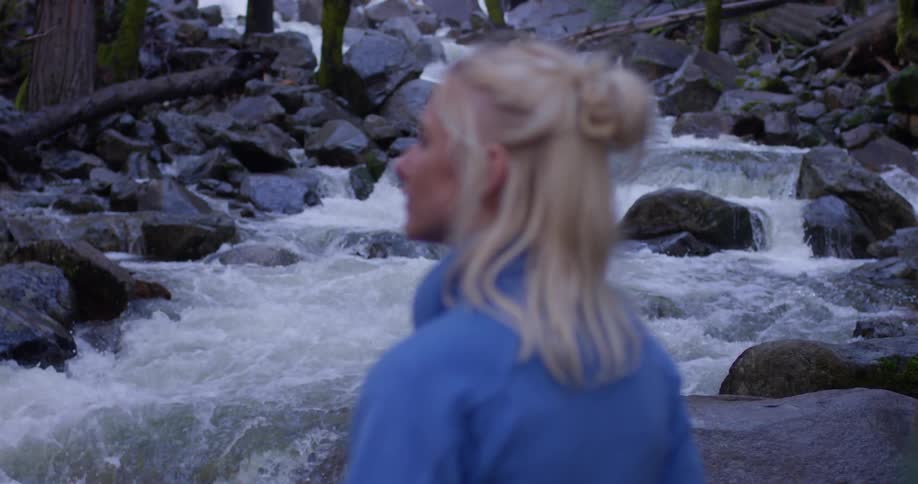 Woman Hiking In Nature