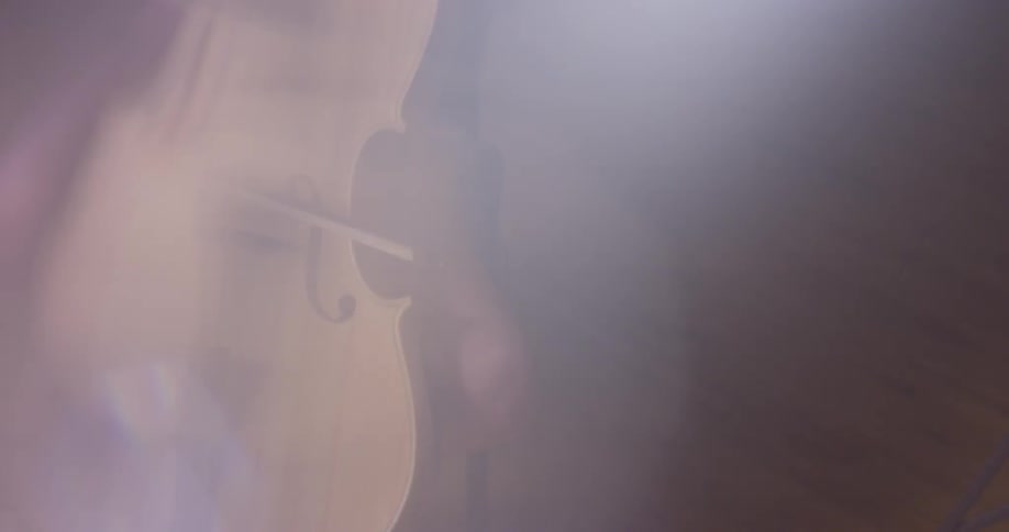 A woman plays the cello