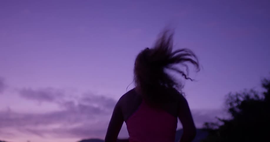 Woman Running In Nature