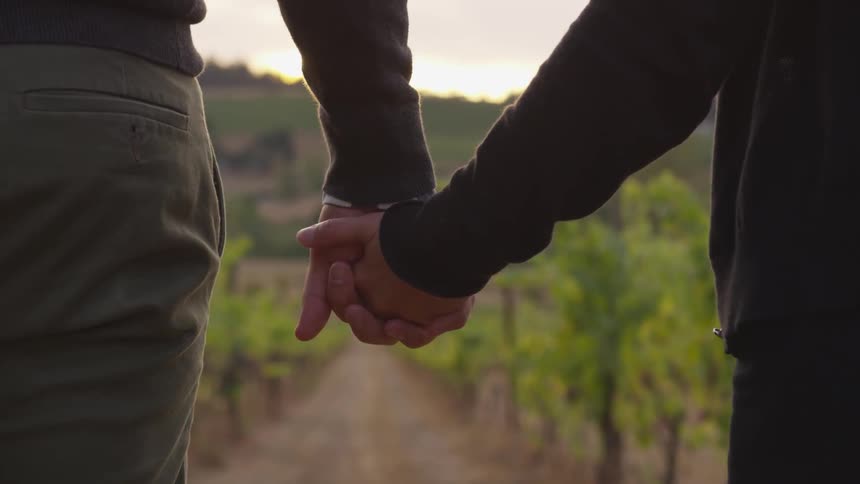 Couple At Vineyard