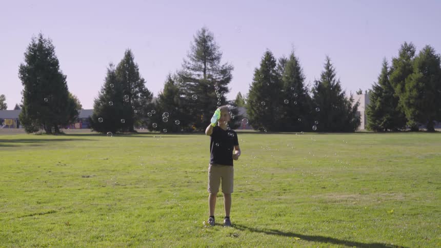 Boy Playing At A Park