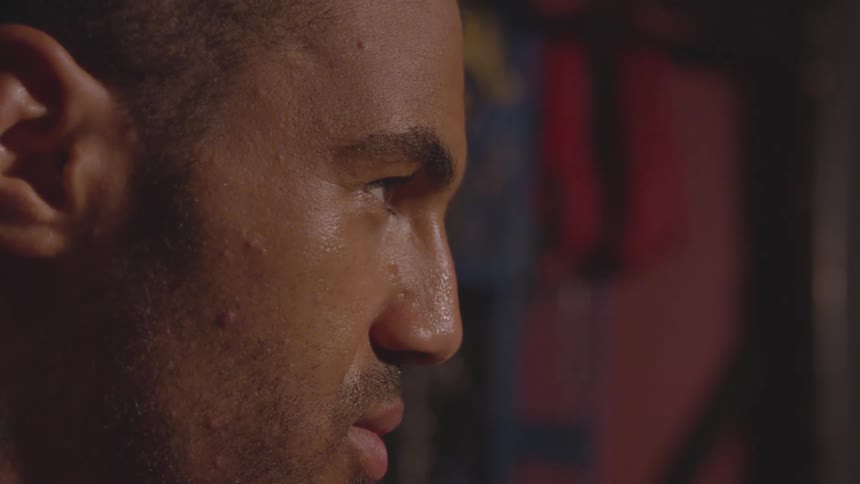 A man stares at something