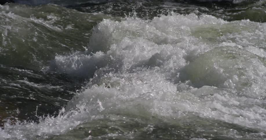 The ocean water splashes as it moves