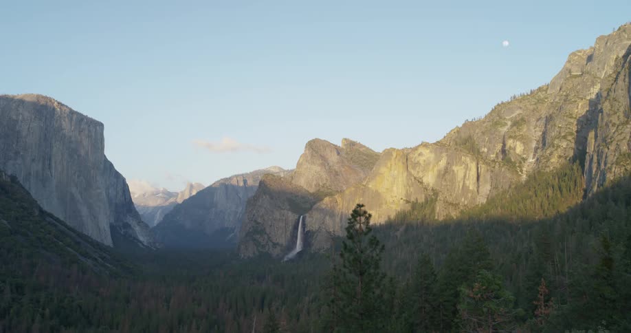 A shadow is covering part of the mountain