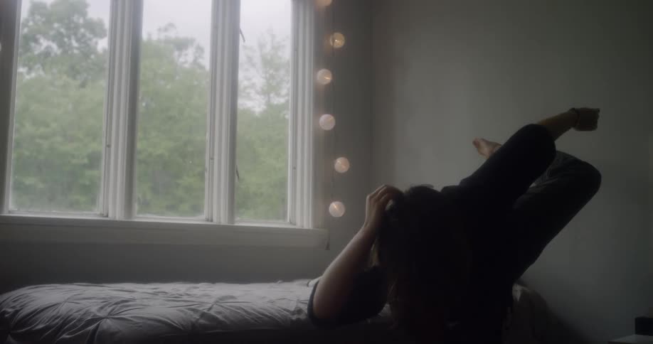 Woman Dancing Alone In Room