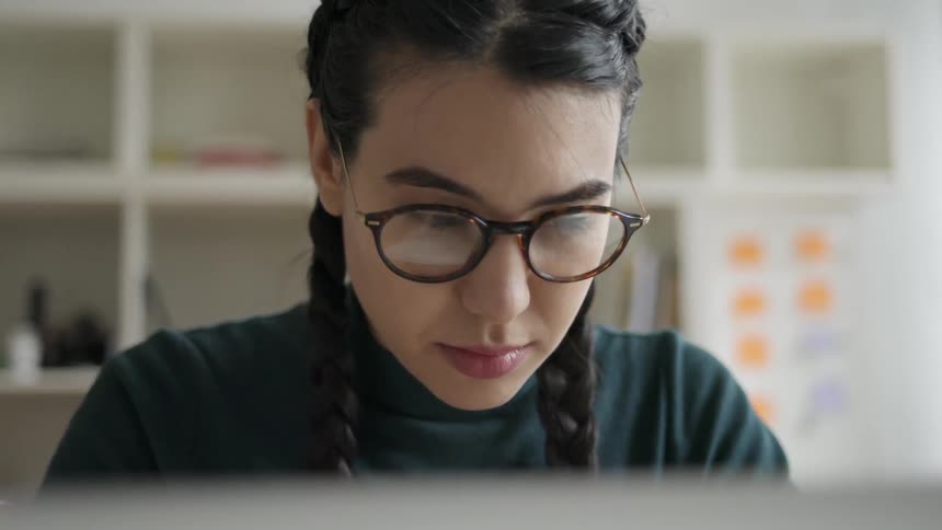 Woman Coding On Laptop